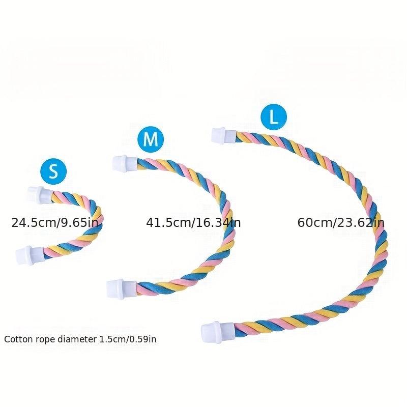 Pet Parrot Climbing Rope Cage Perch & Toy