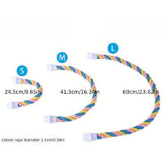 Pet Parrot Climbing Rope Cage Perch & Toy