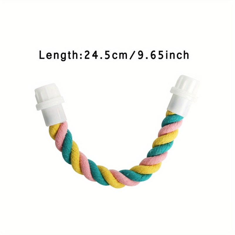 Pet Parrot Climbing Rope Cage Perch & Toy