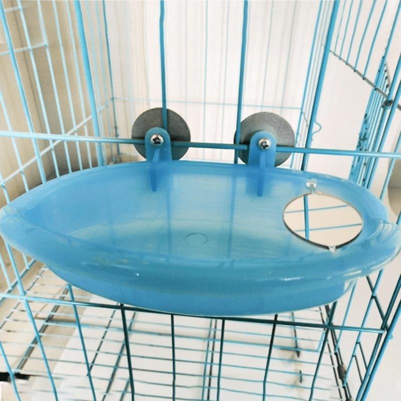 Portable Plastic Bird Bath with Mirror