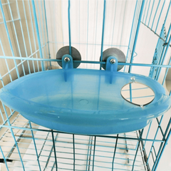 Portable Plastic Bird Bath with Mirror