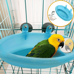 Portable Plastic Bird Bath with Mirror