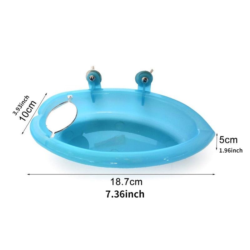 Portable Plastic Bird Bath with Mirror