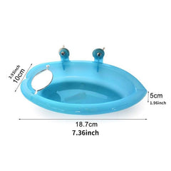 Portable Plastic Bird Bath with Mirror