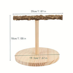 Bird Perch Nature Wood Stand Parrot Training Toy