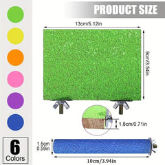 Colorful Bird Perch Stand with Grinding Stick for Parakeets Cockatiels Conures