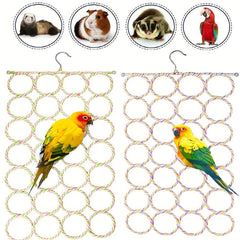Bird Hemp Rope Climbing Net Parrot Toy Fun & Interactive Small Animal Toy