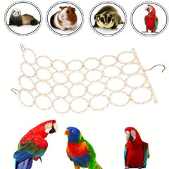 Bird Hemp Rope Climbing Net Parrot Toy Fun & Interactive Small Animal Toy
