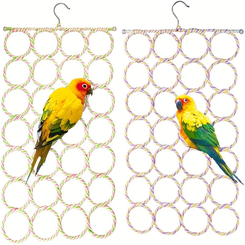 Bird Hemp Rope Climbing Net Parrot Toy Fun & Interactive Small Animal Toy