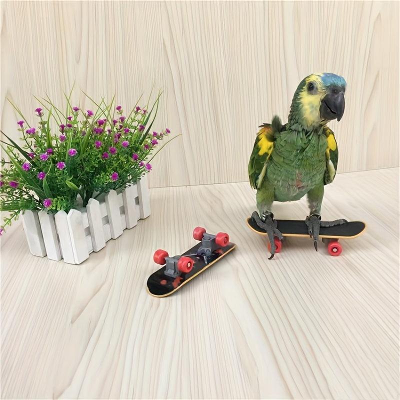 Mini Parrot Skateboard Training Toy for Budgies Parakeet
