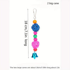 13pc Colorful Bird Chewing Toys Set Swing Parrot Toys