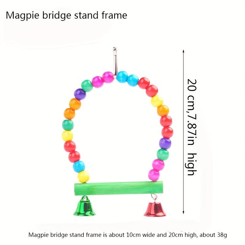 13pc Colorful Bird Chewing Toys Set Swing Parrot Toys