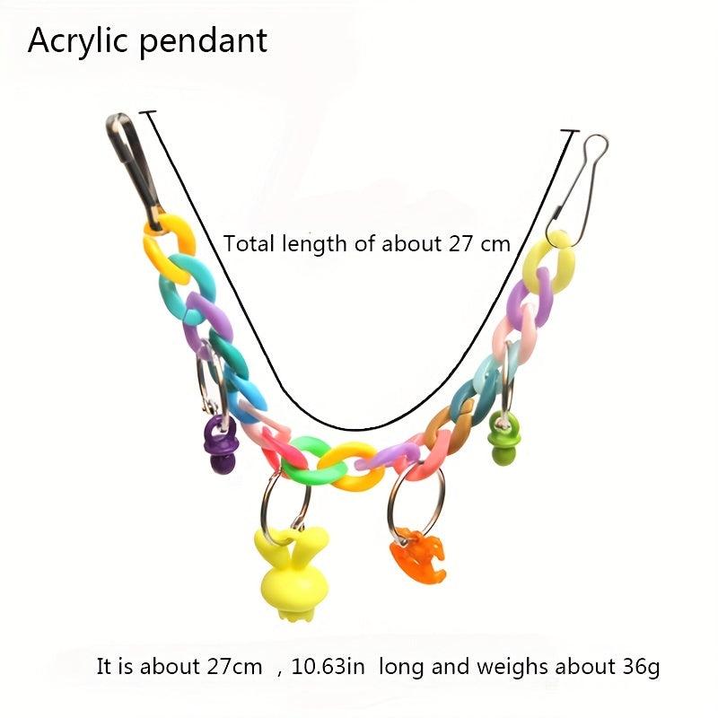 13pc Colorful Bird Chewing Toys Set Swing Parrot Toys