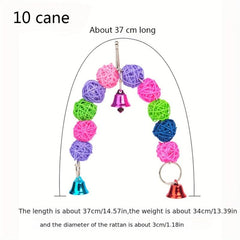 13pc Colorful Bird Chewing Toys Set Swing Parrot Toys