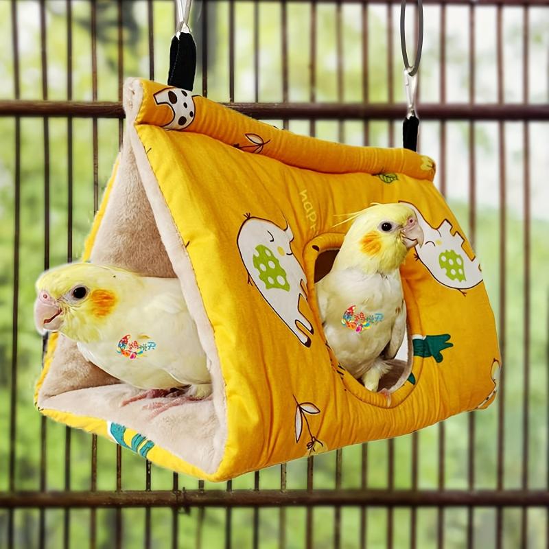 Triangle Ventilated Warm Hammock for Budgerigar and Parrot