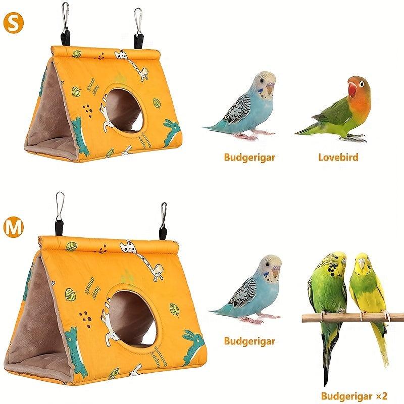 Triangle Ventilated Warm Hammock for Budgerigar and Parrot