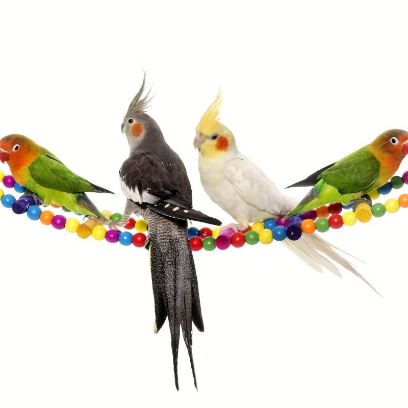 Colorful Beaded Bird Toy Parrot Climbing Ladder Pet Bird Cloud Ladder Swing