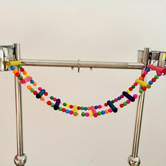 Colorful Beaded Bird Toy Parrot Climbing Ladder Pet Bird Cloud Ladder Swing