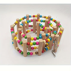 Colorful Beaded Bird Toy Parrot Climbing Ladder Pet Bird Cloud Ladder Swing