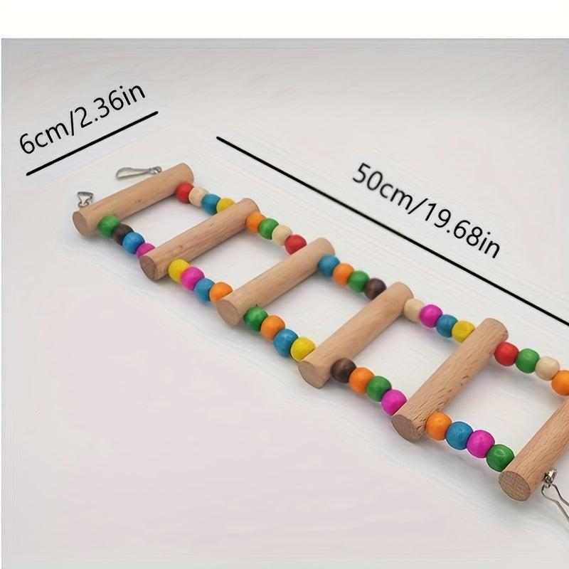 Colorful Beaded Bird Toy Parrot Climbing Ladder Pet Bird Cloud Ladder Swing