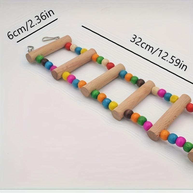 Colorful Beaded Bird Toy Parrot Climbing Ladder Pet Bird Cloud Ladder Swing