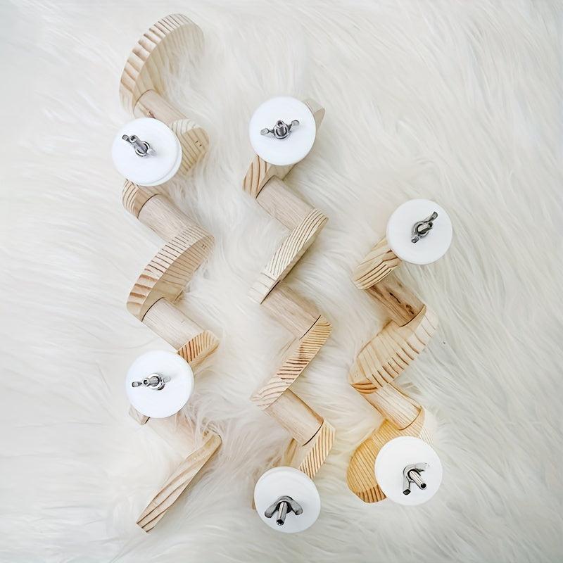 Parrot Climbing Ladder Solid Wood Stairs for Bird Toy