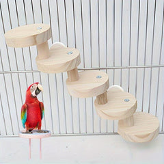 Parrot Climbing Ladder Solid Wood Stairs for Bird Toy