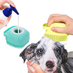 Soft Silicone Pet Bath Massage Gloves Brush for Dogs Cats
