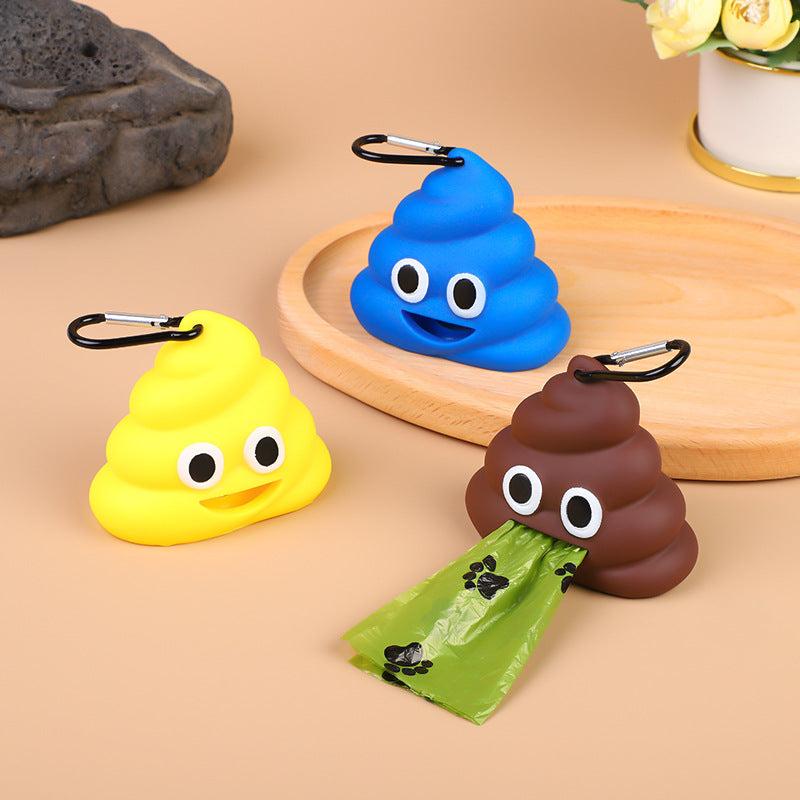 Creative Poop Dog Poop Bag Dispenser with Leash Clip