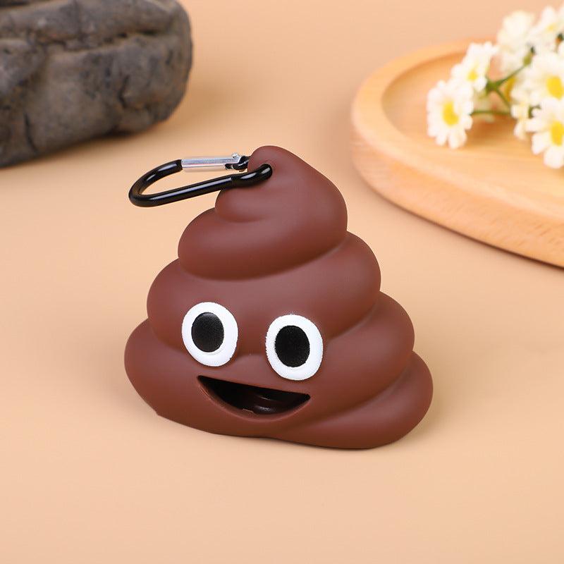Creative Poop Dog Poop Bag Dispenser with Leash Clip