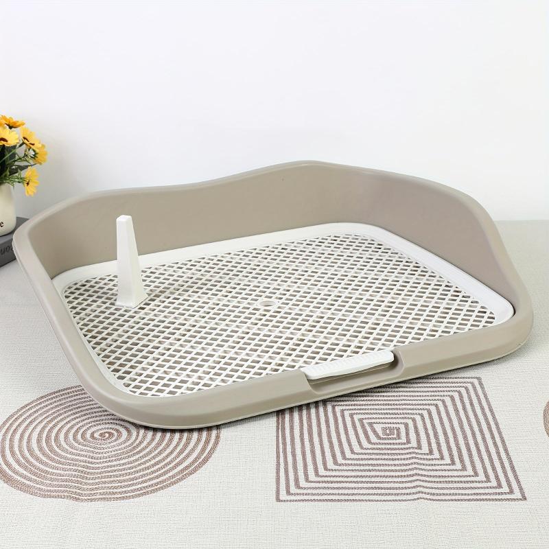 Washable Dog Potty Trainer w/ Raised Fence Easy Clean Dog Toilet for Indoor Dogs