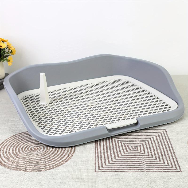 Washable Dog Potty Trainer w/ Raised Fence Easy Clean Dog Toilet for Indoor Dogs