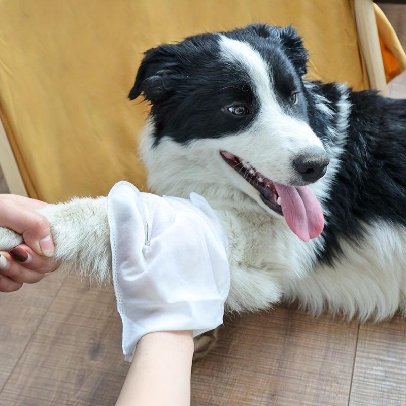 6pcs Pet Cleaning Gloves For Dog And Cat - Deodorizing Wipes
