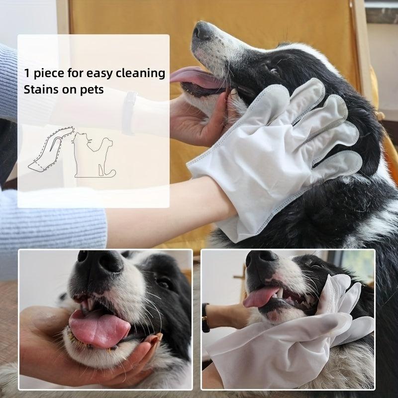 6pcs Pet Cleaning Gloves For Dog And Cat - Deodorizing Wipes