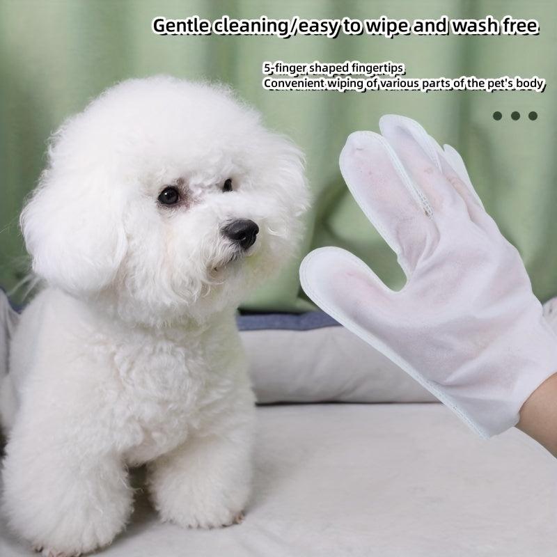 6pcs Pet Cleaning Gloves For Dog And Cat - Deodorizing Wipes