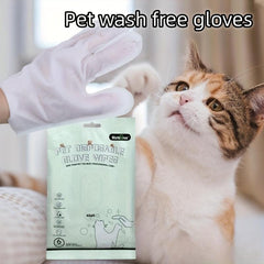 6pcs Pet Cleaning Gloves For Dog And Cat - Deodorizing Wipes