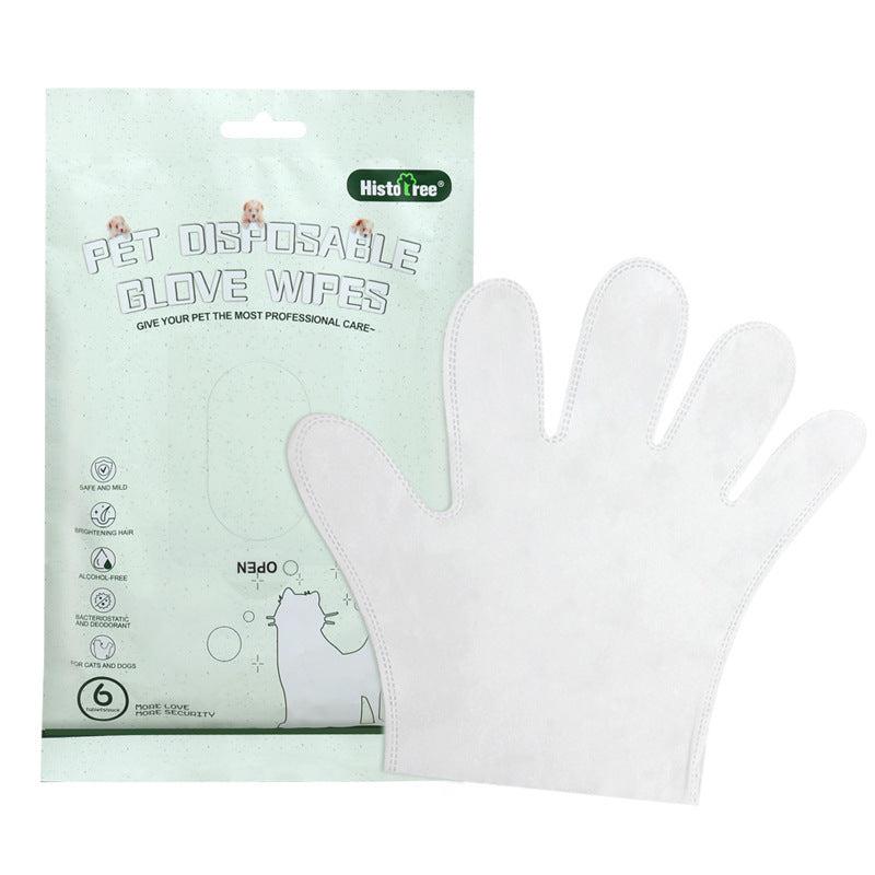 6pcs Pet Cleaning Gloves For Dog And Cat - Deodorizing Wipes