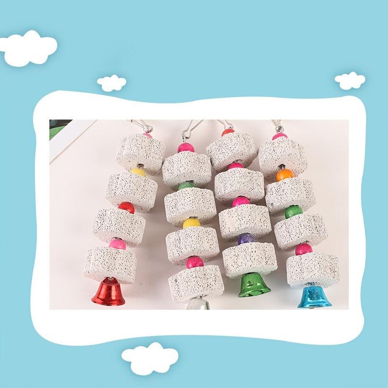 Bird Stones Parrot Teeth Cuttlefish Biting Skewers Wood Toys Bird Supplies