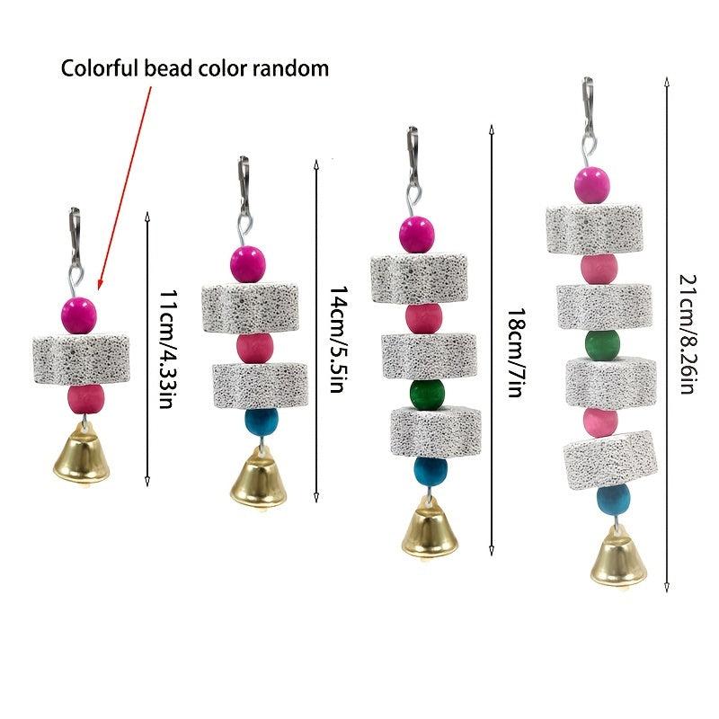 Bird Stones Parrot Teeth Cuttlefish Biting Skewers Wood Toys Bird Supplies