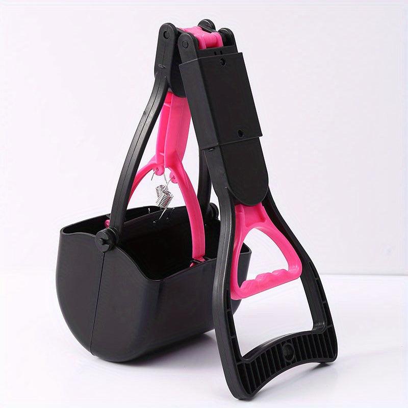 Foldable Dog Poop Scooper Long Handle Waste Picker for Outdoor Walking