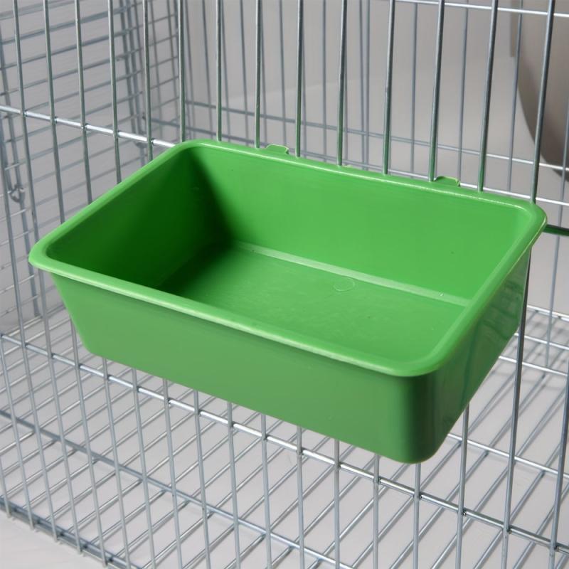 Creative Green Bird Food Tray Parrot Bathtub Cage Accessories