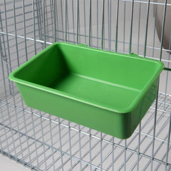 Creative Green Bird Food Tray Parrot Bathtub Cage Accessories