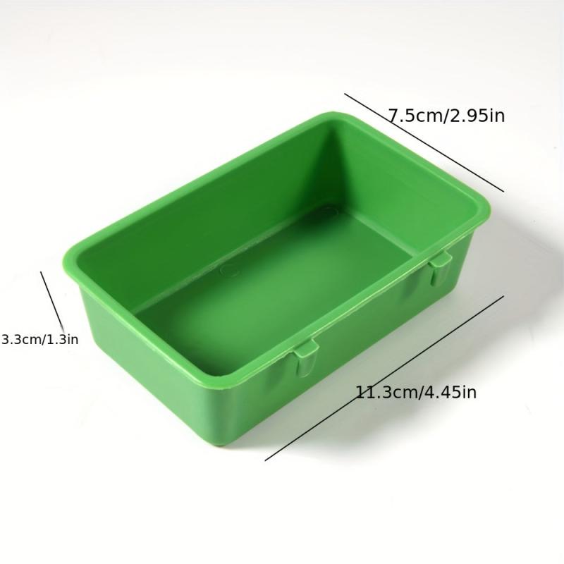 Creative Green Bird Food Tray Parrot Bathtub Cage Accessories