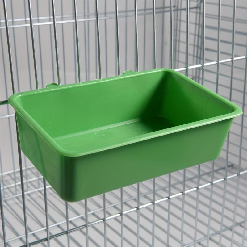 Creative Green Bird Food Tray Parrot Bathtub Cage Accessories