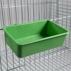 Creative Green Bird Food Tray Parrot Bathtub Cage Accessories