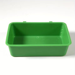 Creative Green Bird Food Tray Parrot Bathtub Cage Accessories