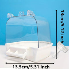 Transparent Parrot Bath Box Hanging Shower