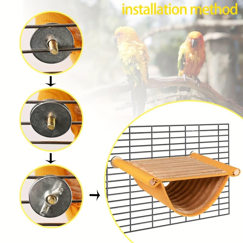 Winter Warm Bird Nest Bed Hanging Hammock Snuggle Hut Parrot House Tent Toy