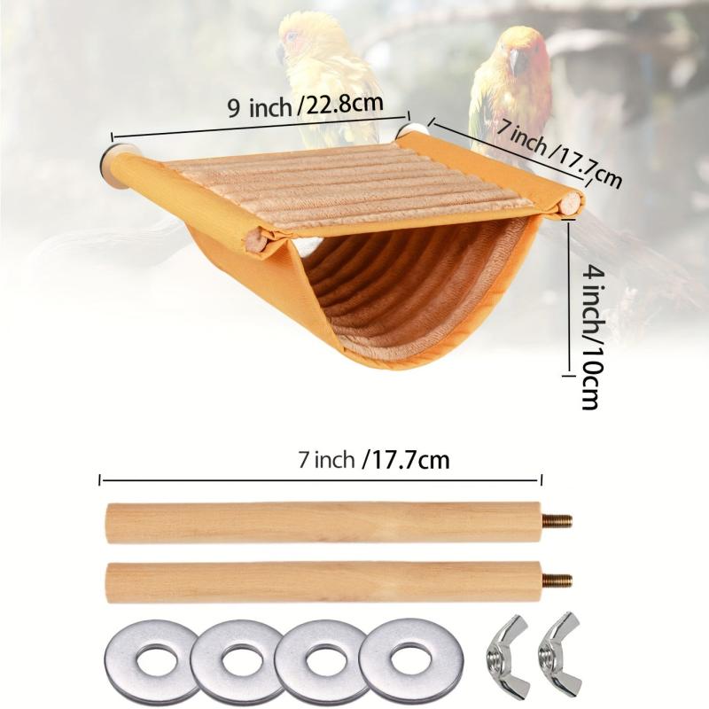 Winter Warm Bird Nest Bed Hanging Hammock Snuggle Hut Parrot House Tent Toy