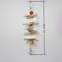 Natural Straw Bird Toys Cuttlebone Parrot Skewers for Calcium Supplement